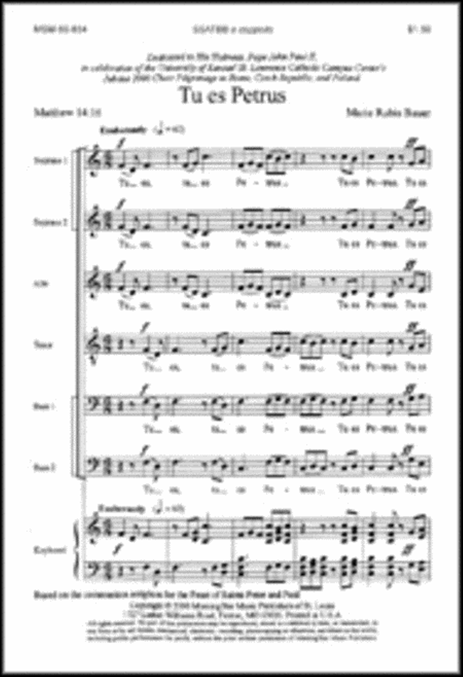 Tu es Petrus A Cappella scores gallery preview page 1