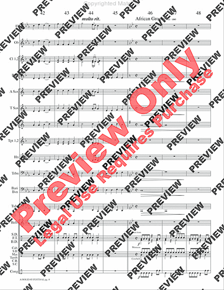 A Holiday Festival Concert Band scores gallery preview page 11