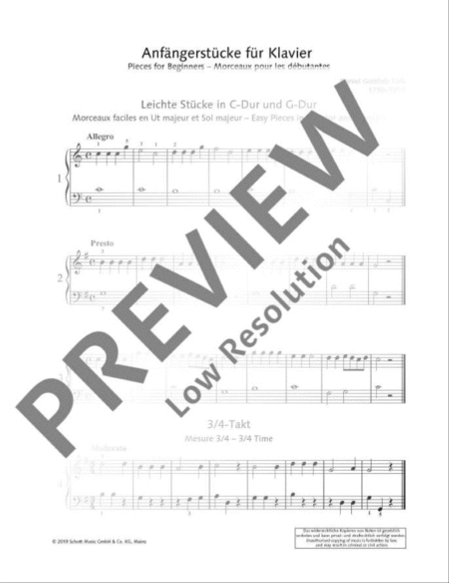 Pieces for Beginners Piano Solo scores gallery preview page 5