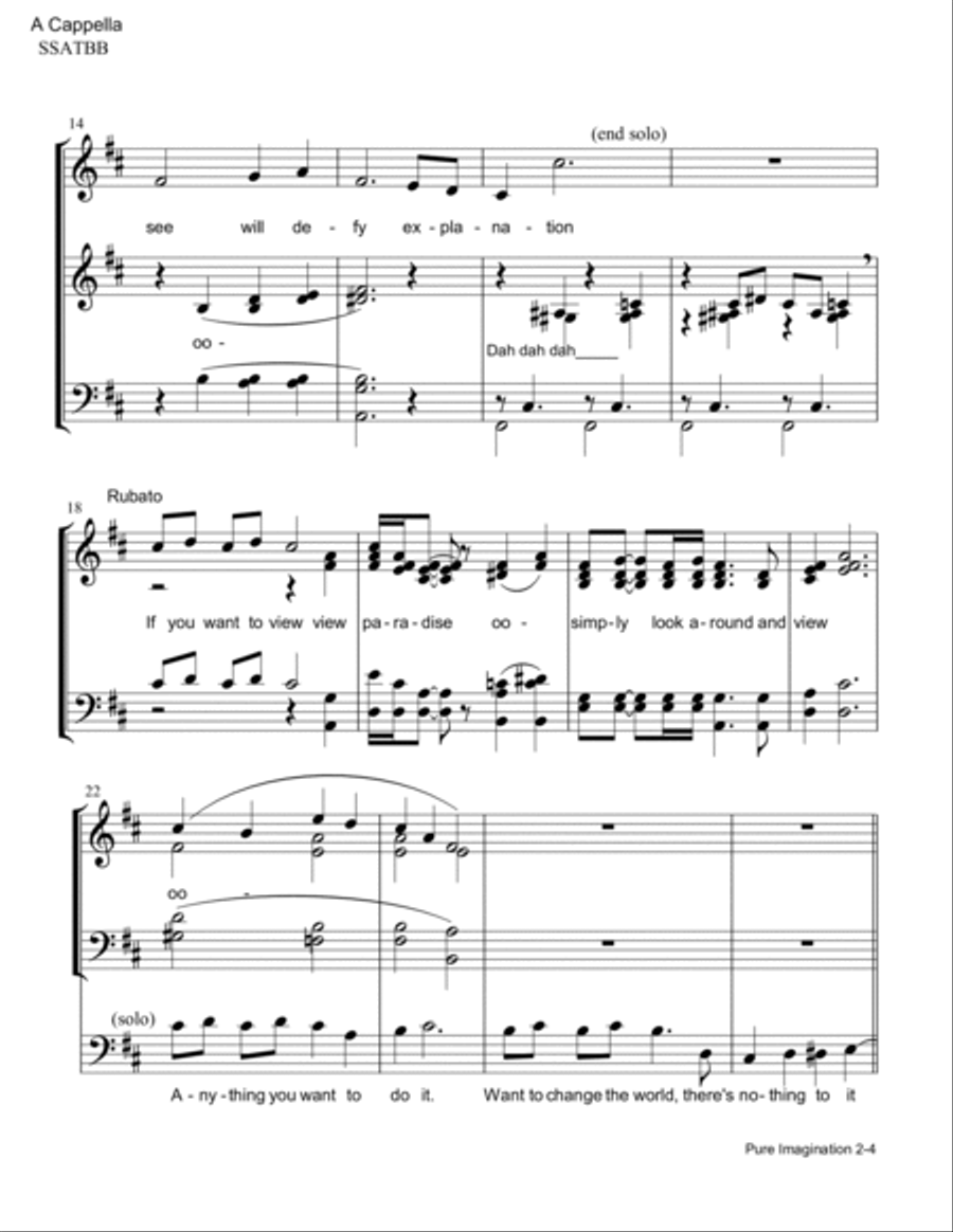 Pure Imagination Divisi scores gallery preview page 3