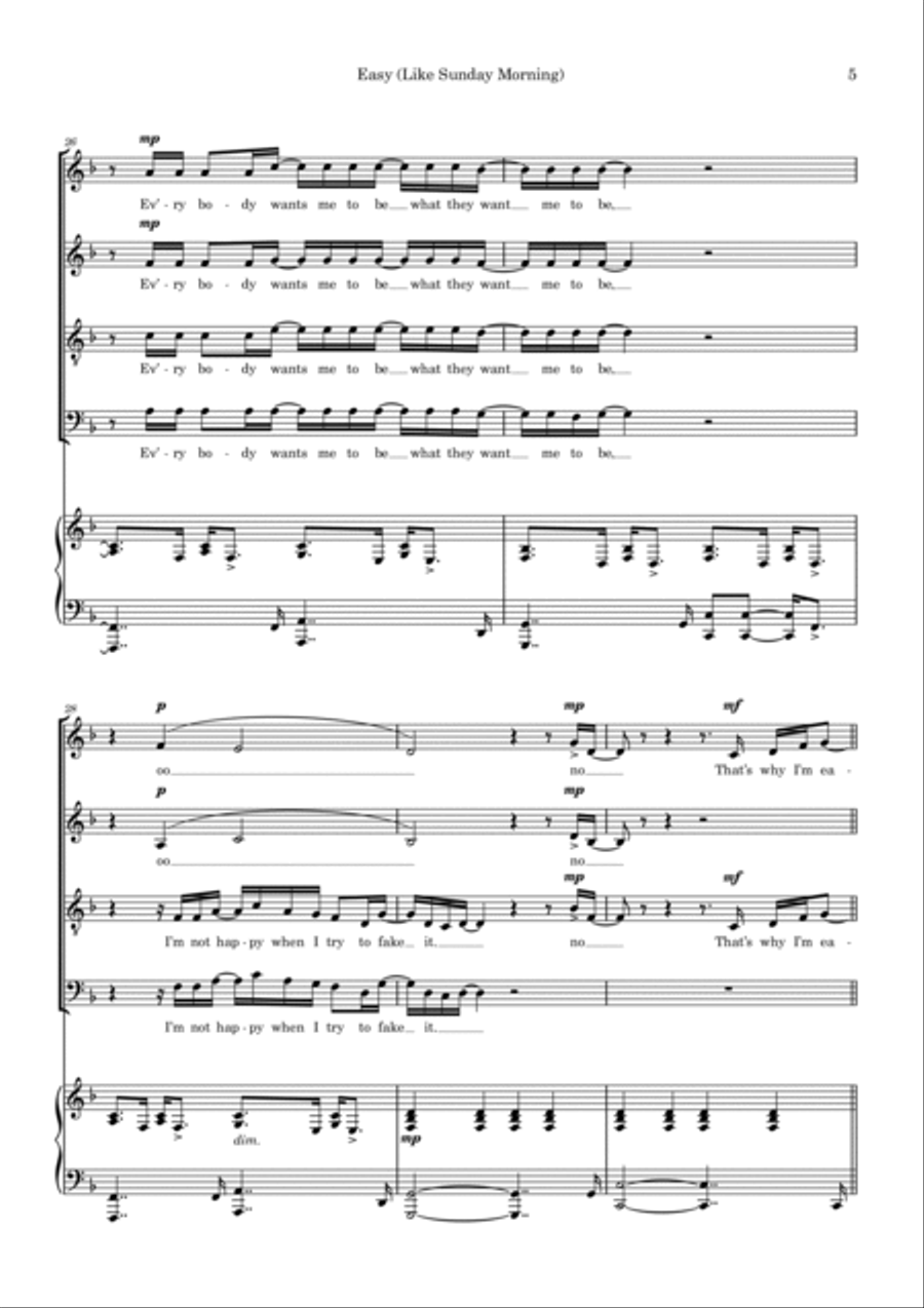 Easy 4-Part scores gallery preview page 5