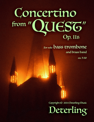 Book cover for Concertino from Quest, Op. 11b (for bass trombone and brass band)