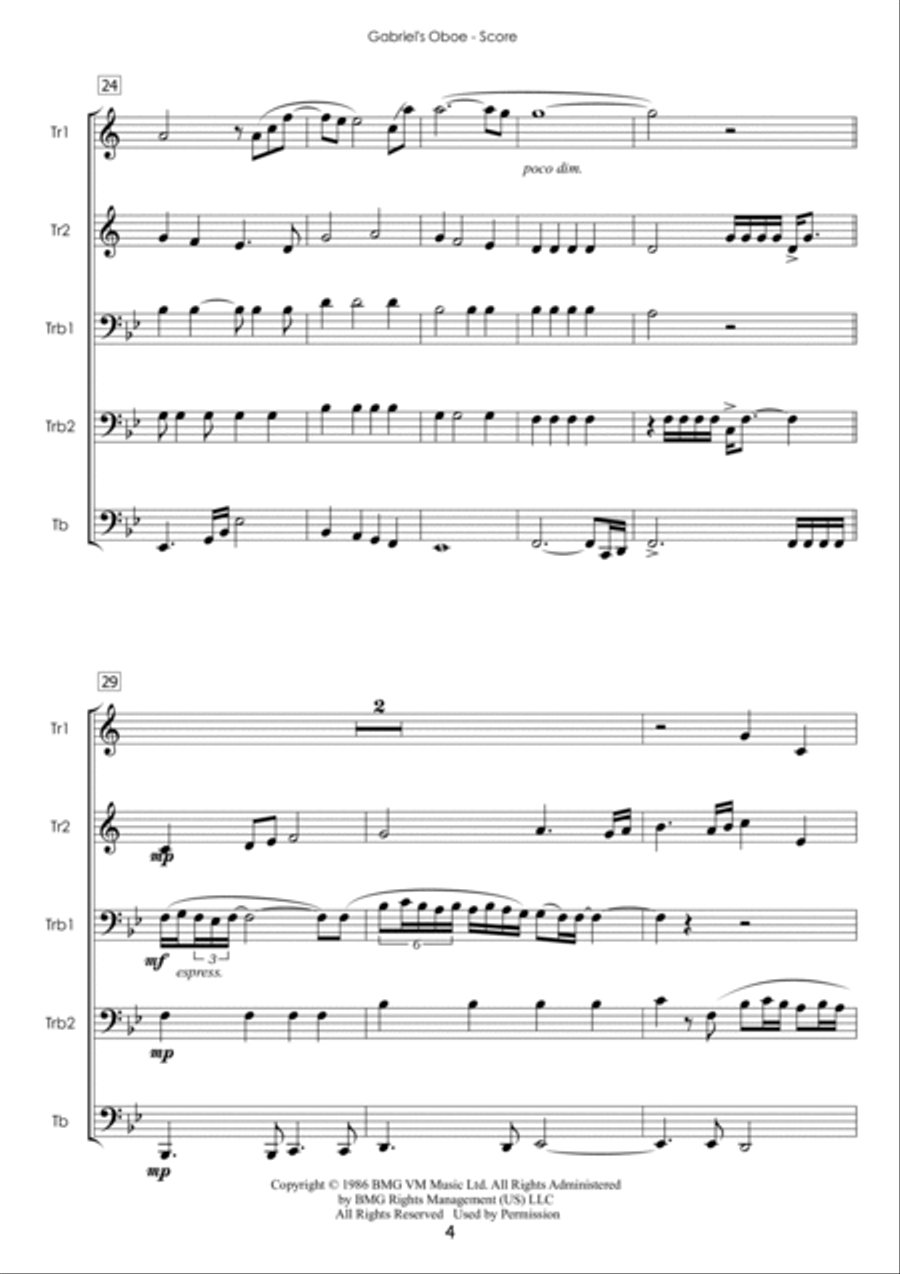 Gabriel's Oboe Gabriel's Oboe School and Community scores gallery preview page 4