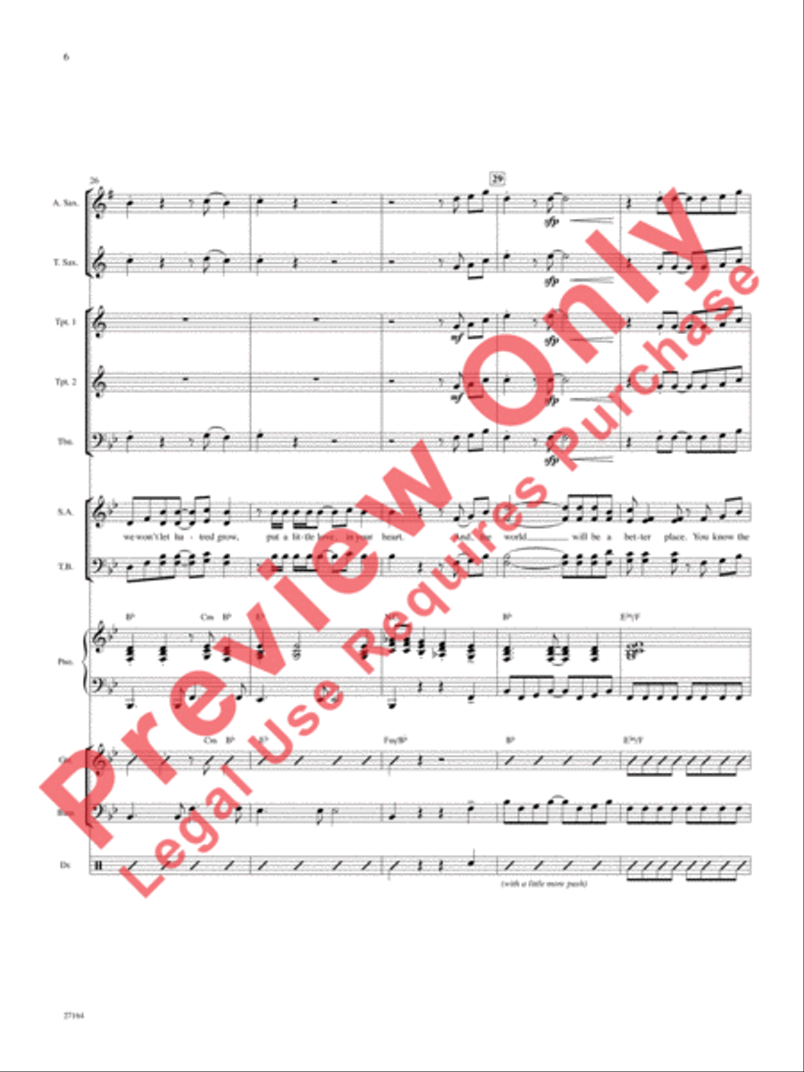 Put a Little Love in Your Heart Choir scores gallery preview page 7