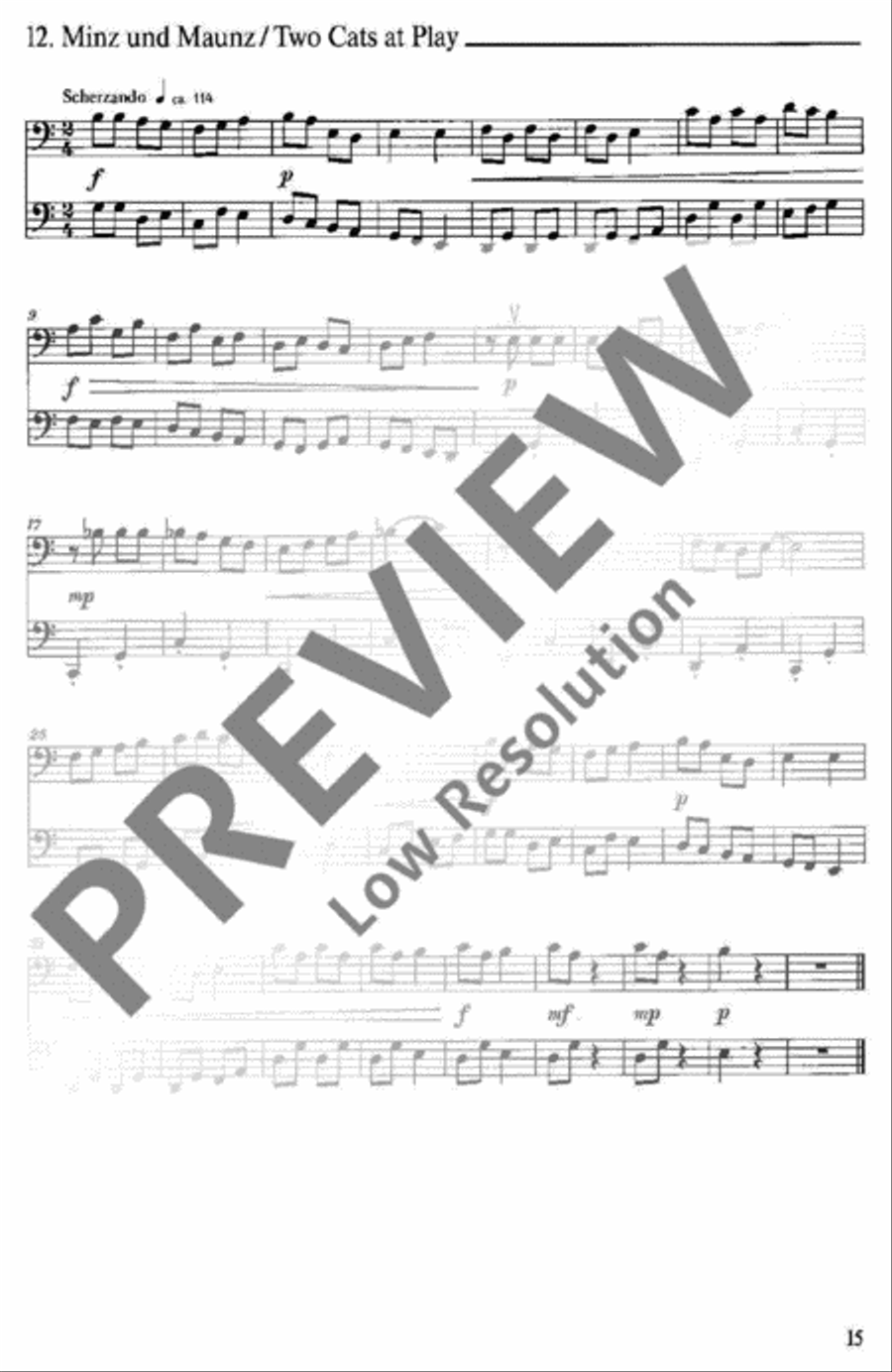 15 easy Duets Cello scores gallery preview page 14