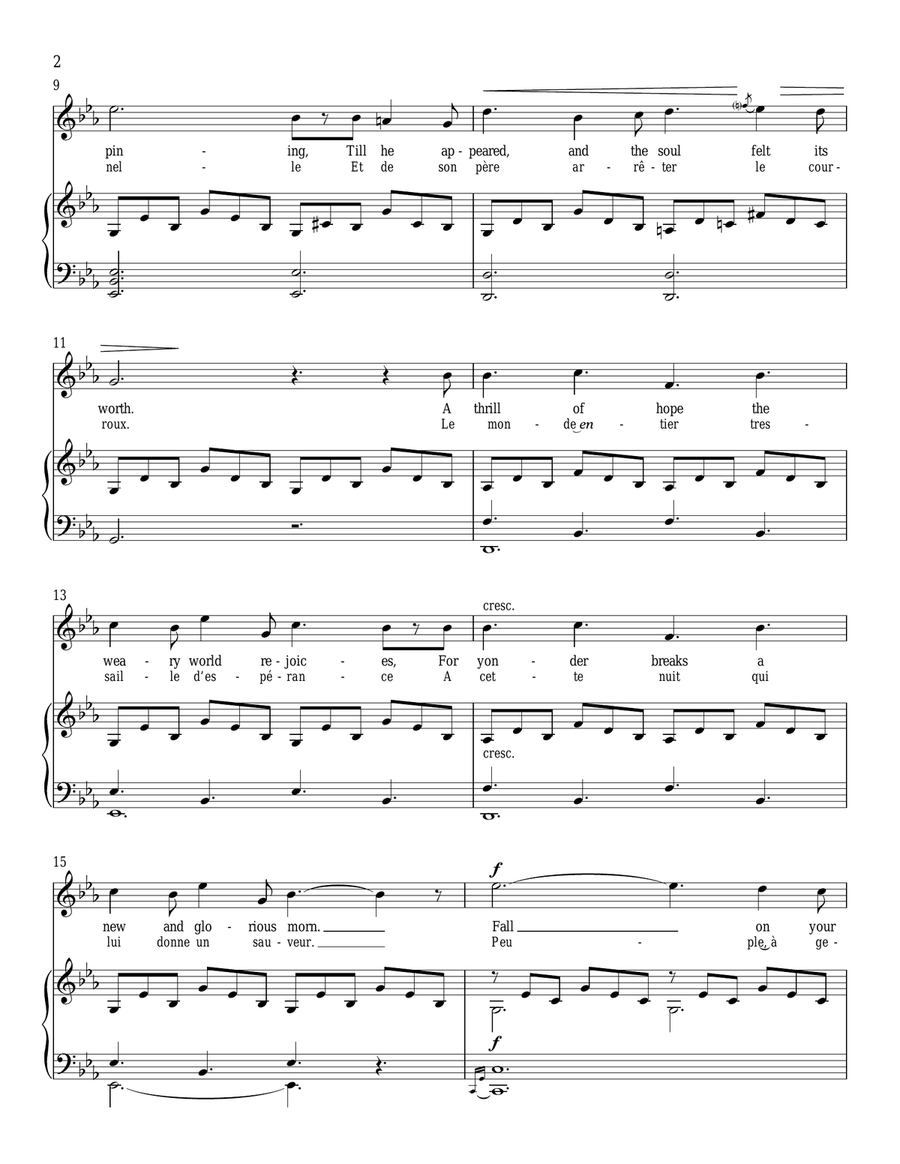 O Holy Night O Holy Night Piano, Vocal scores gallery preview page 2