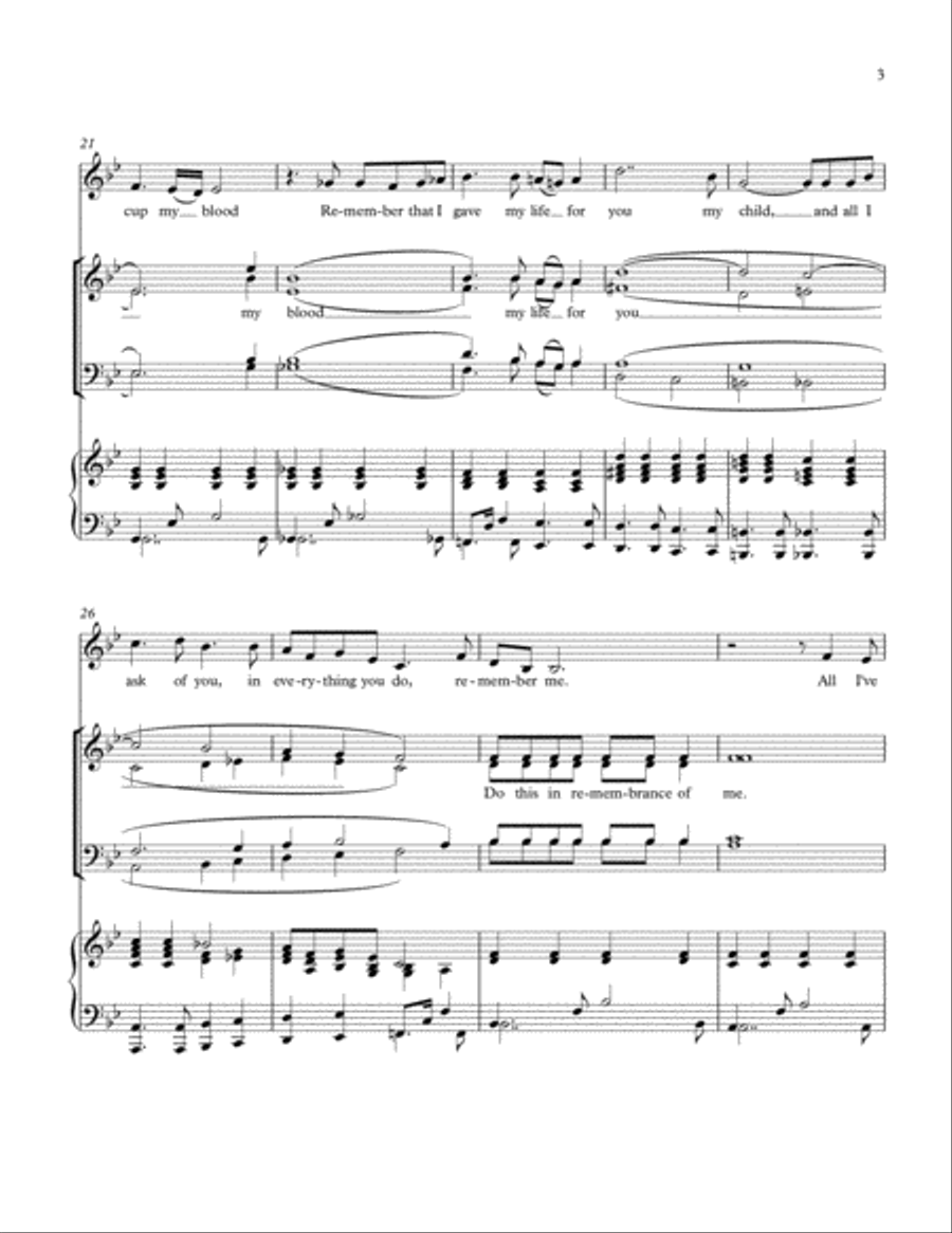 Do This In Remembrance of Me Voice scores gallery preview page 3