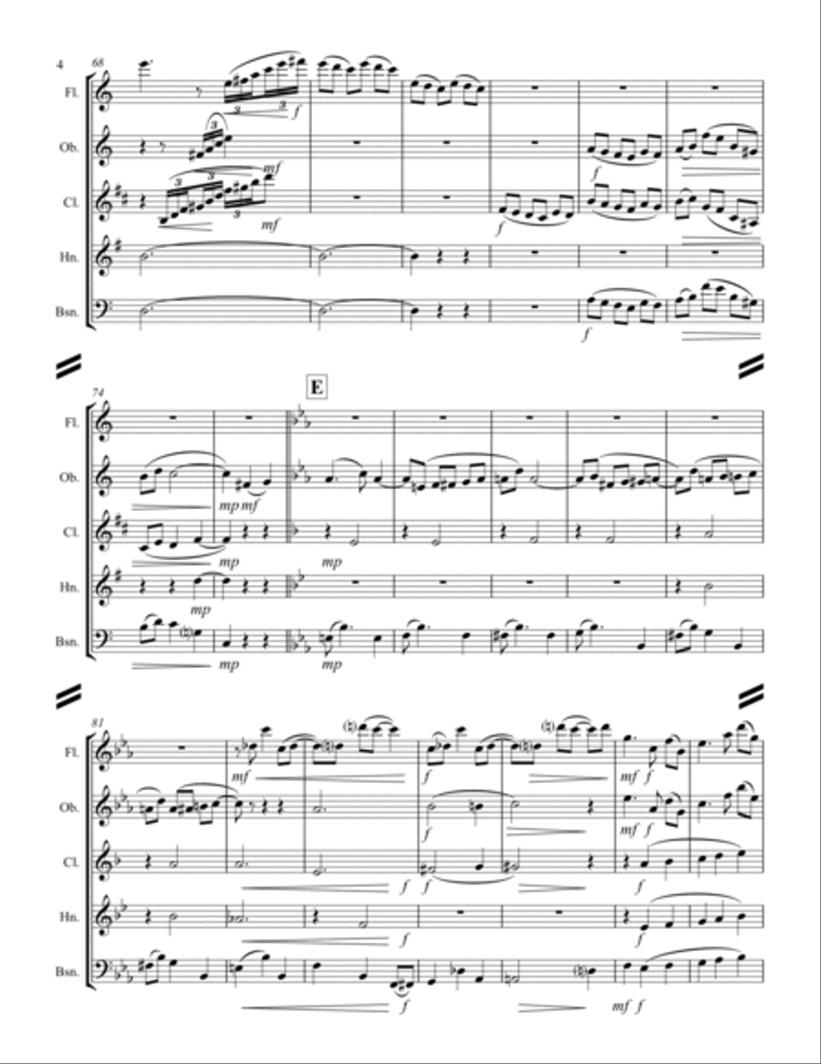Debussy – La plus que lente (for Woodwind Quintet) Woodwind Quintet scores gallery preview page 5