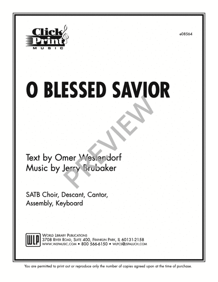 O Blessed Savior-Brubaker