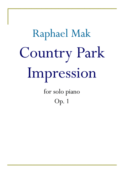 Country Park Impression, op. 1