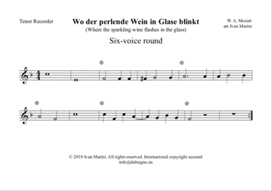 Wo der perlende Wein... (Mozart) - Every combination of Winds Concert Band scores gallery preview page 5