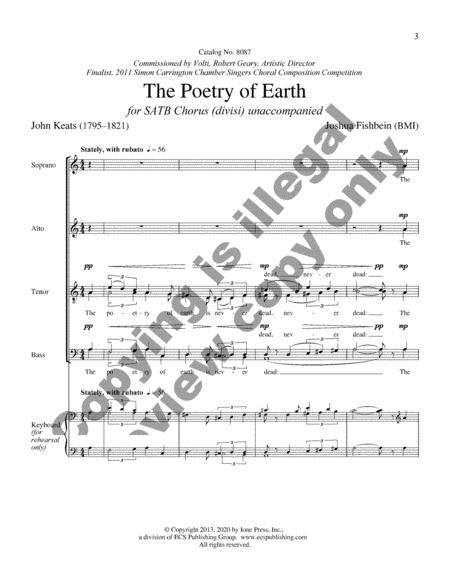 The Poetry of Earth from Two Keats Choruses image number null