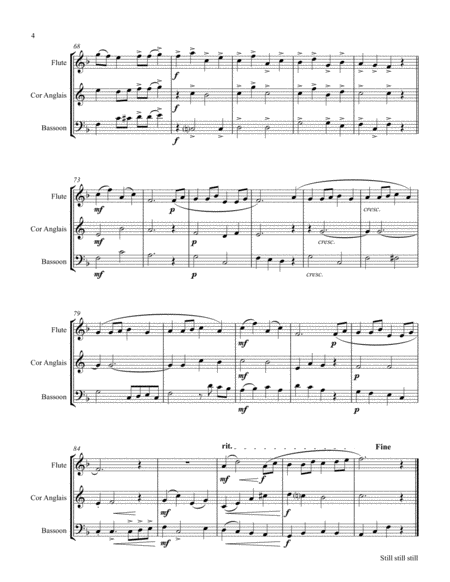 Still Still Still - Christmas song - Wind Trio - Arrangement: Thomas H. Graf