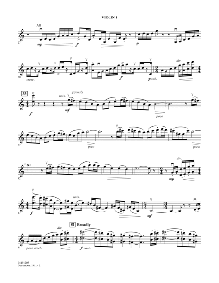 Dartmoor, 1912 (from War Horse) - Violin 1