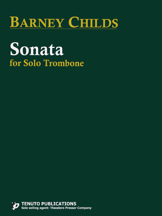 Book cover for Sonata for Solo Trombone