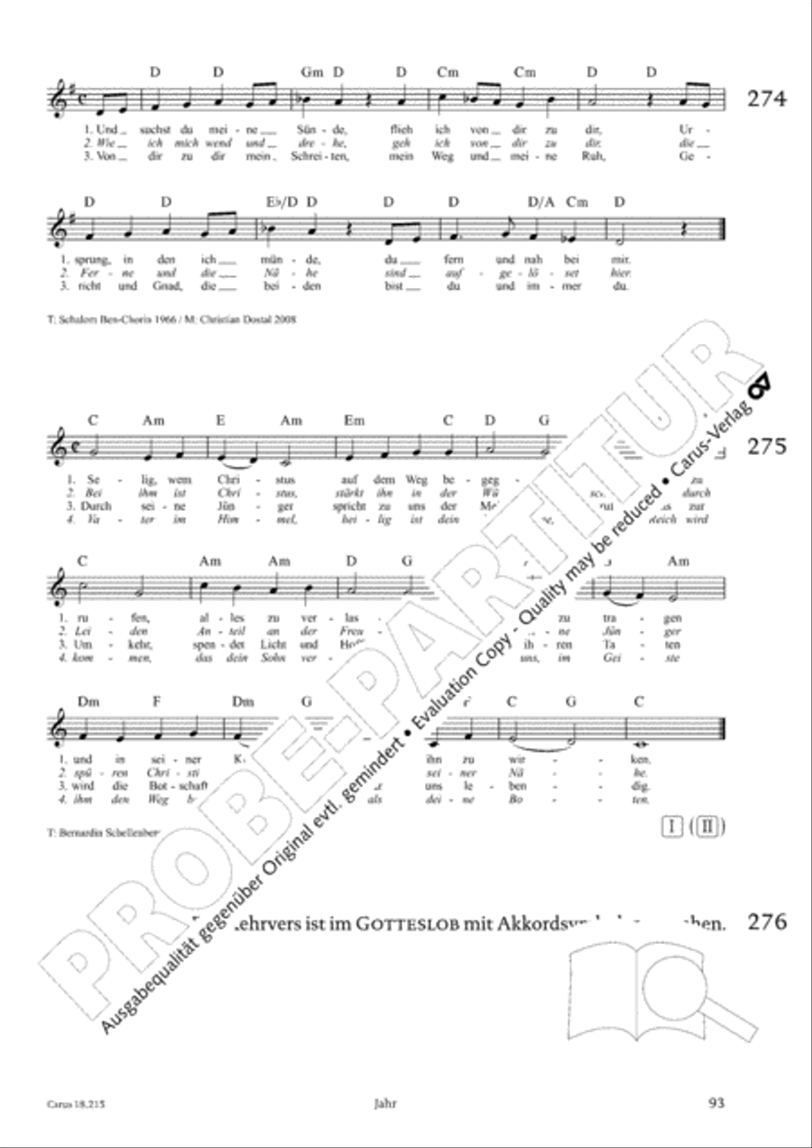 Gitarrenbuch zum Gotteslob Guitar scores gallery preview page 89