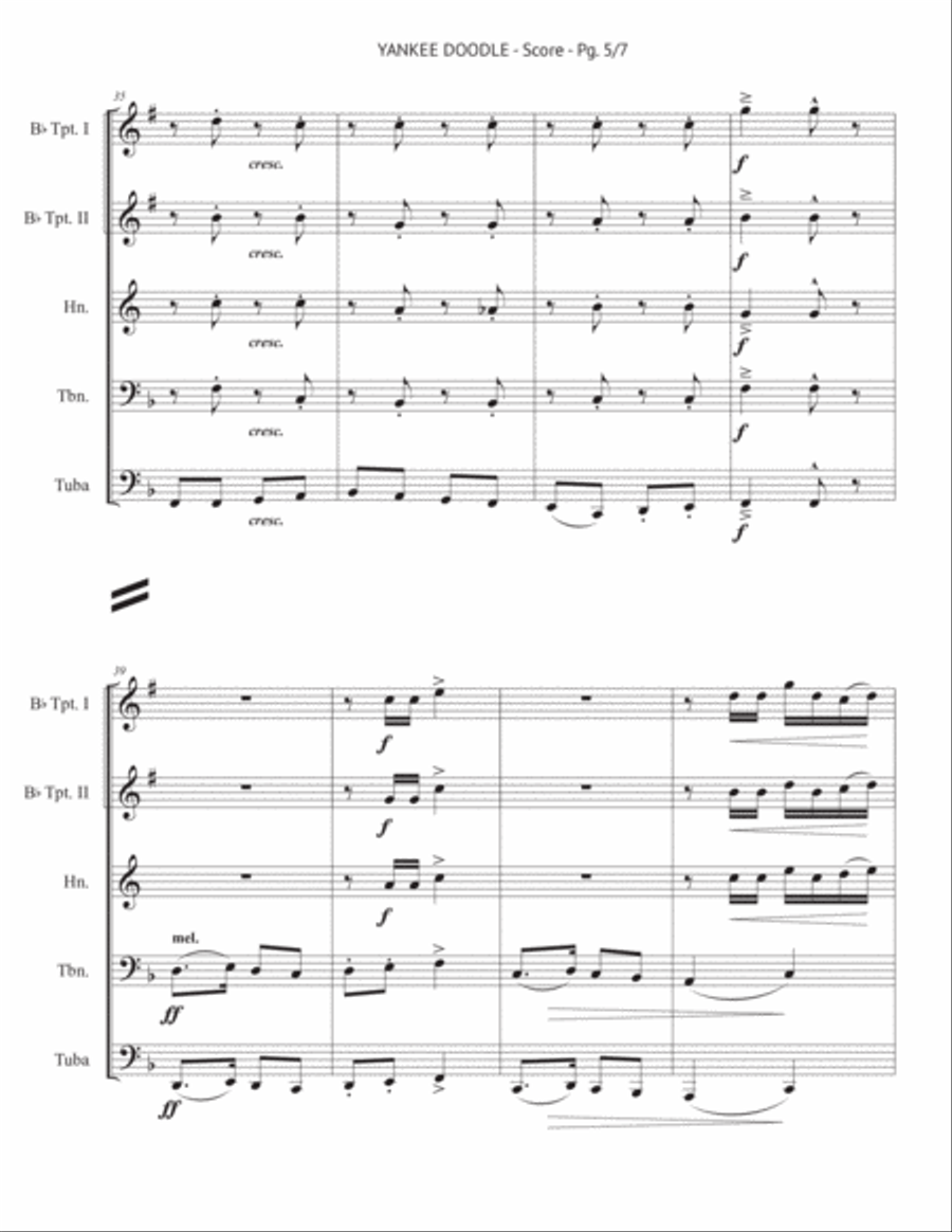 Yankee Doodle Brass Quintet scores gallery preview page 6