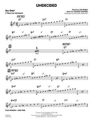 Undecided - C Solo Sheet