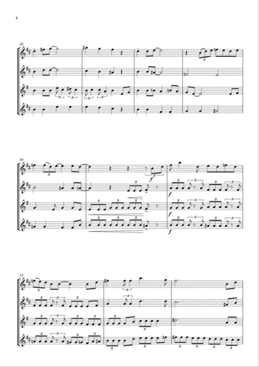 St James' Infirmary. For Saxophone Quartet Saxophone Quartet scores gallery preview page 4