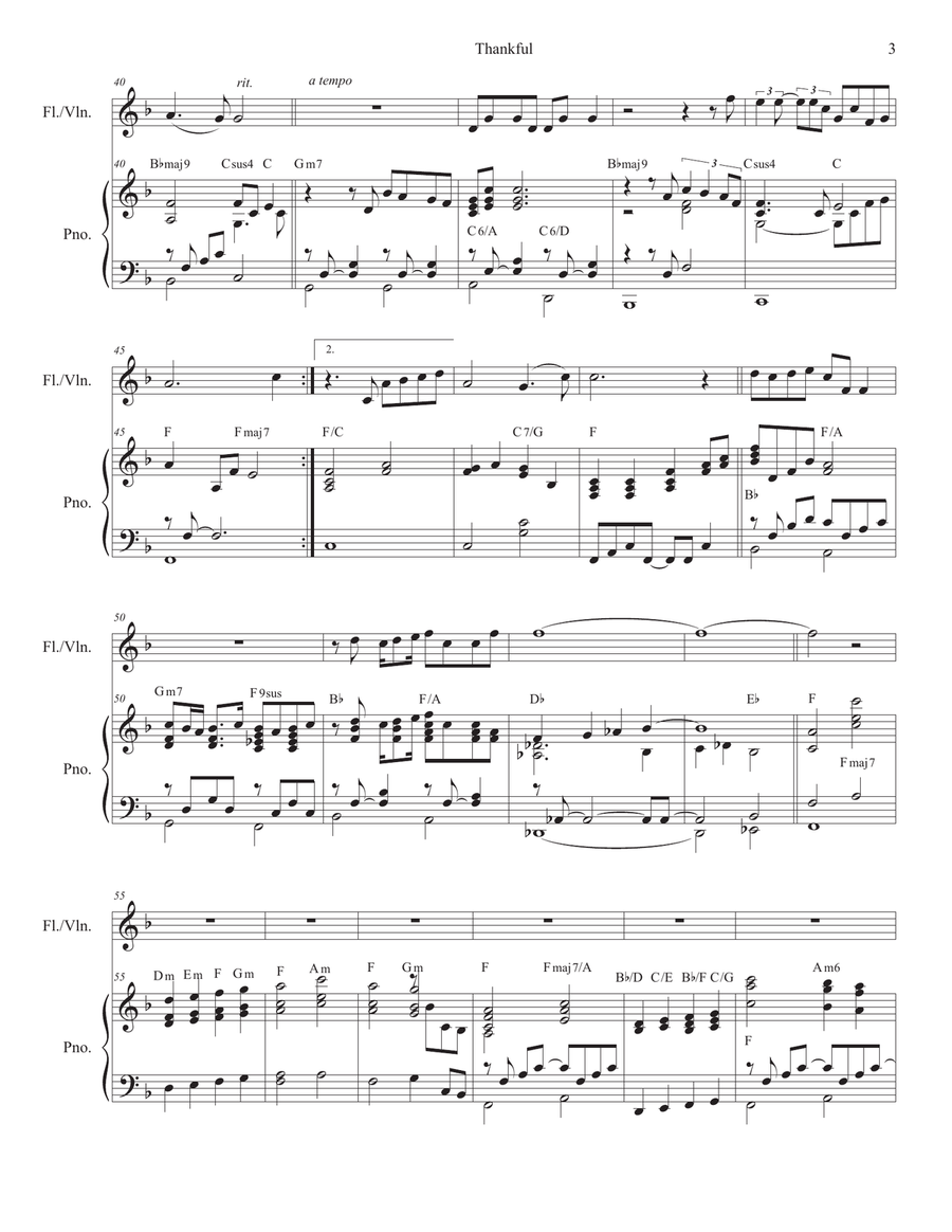 Thankful Violin Solo scores gallery preview page 3