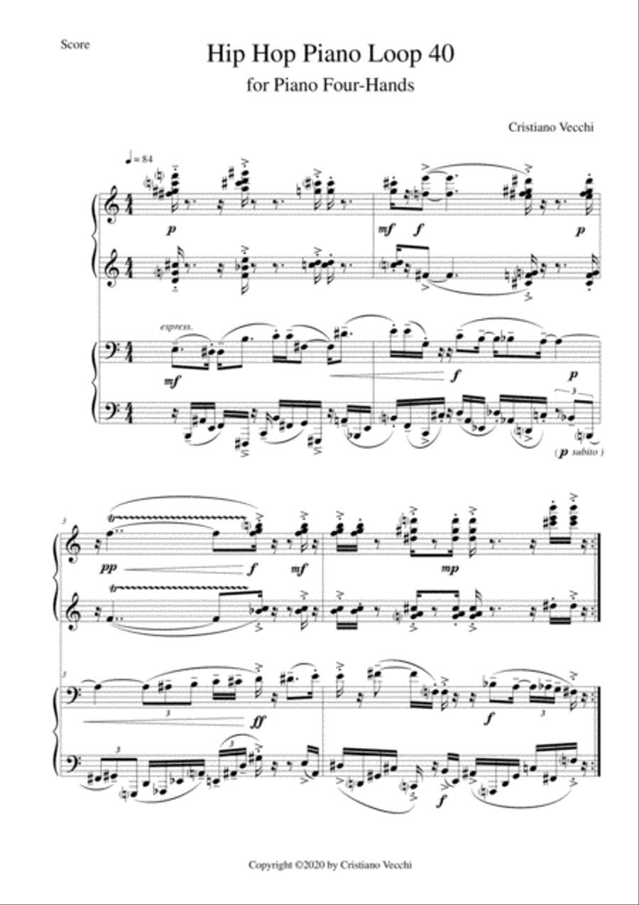 Hip Hop Piano Loop 40 Piano Method scores gallery preview page 1