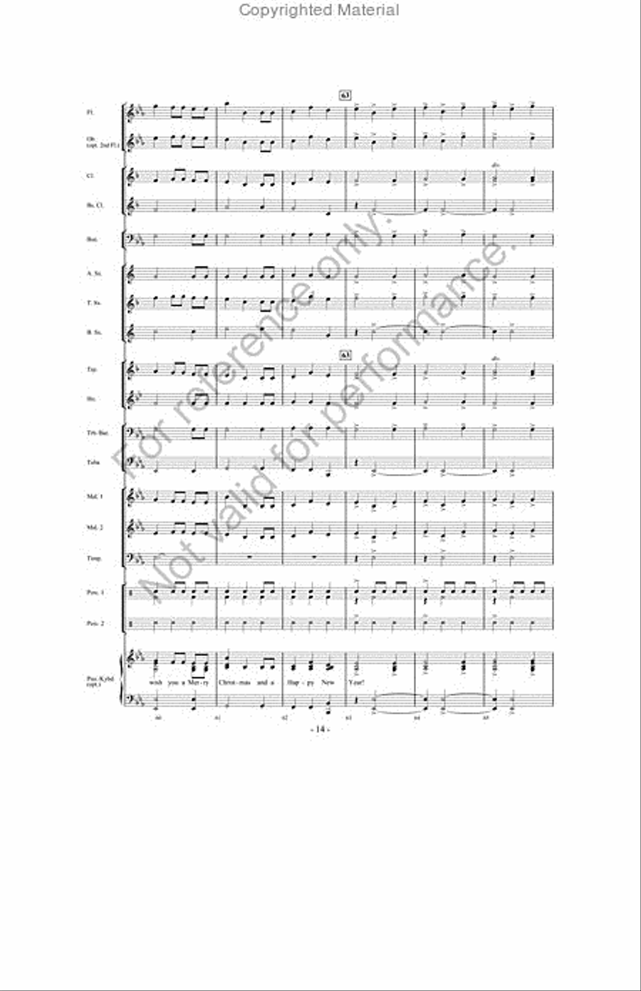 Songs Of Christmas Cheer! Concert Band scores gallery preview page 13
