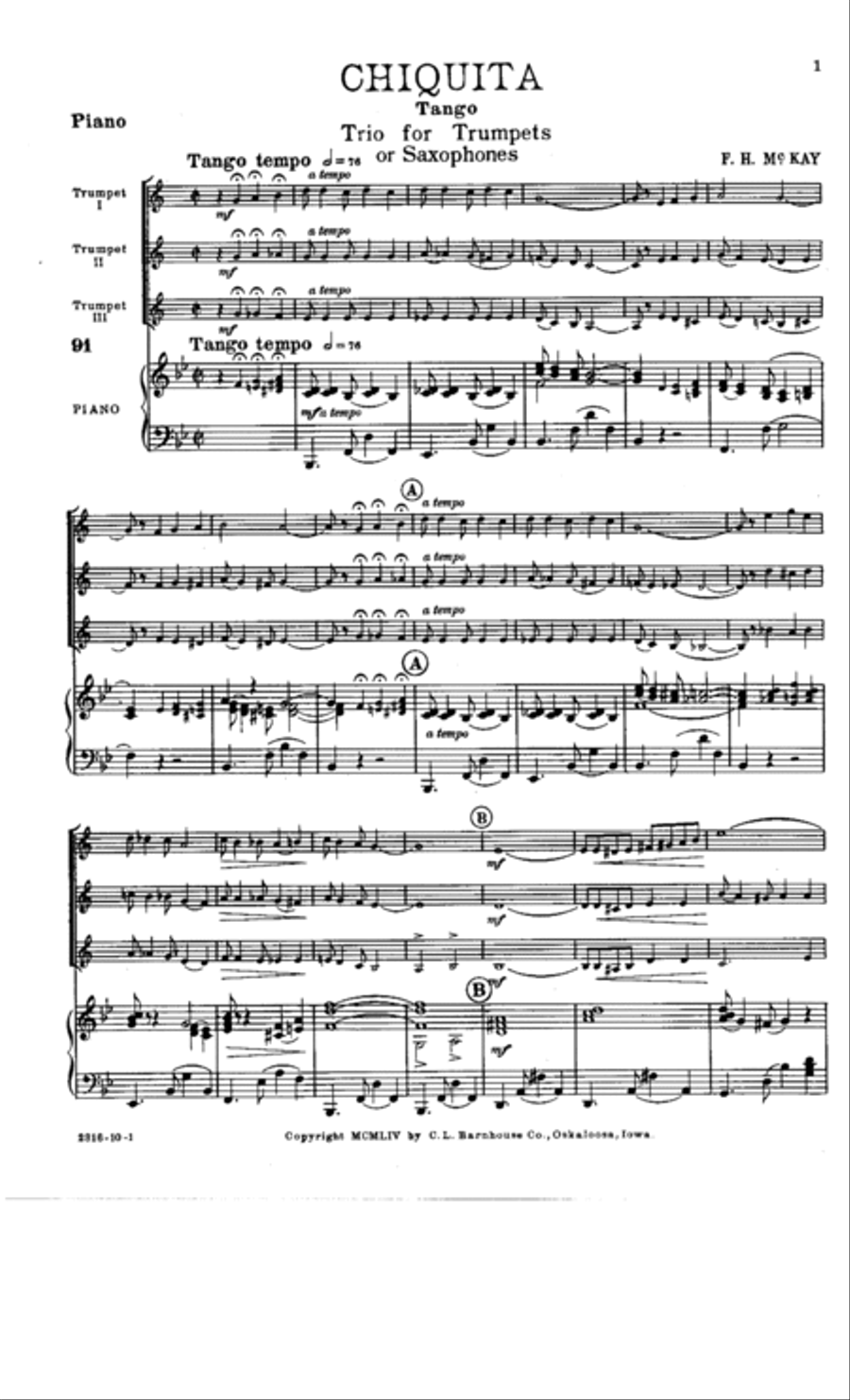Chiquita Chiquita Trumpet scores gallery preview page 2