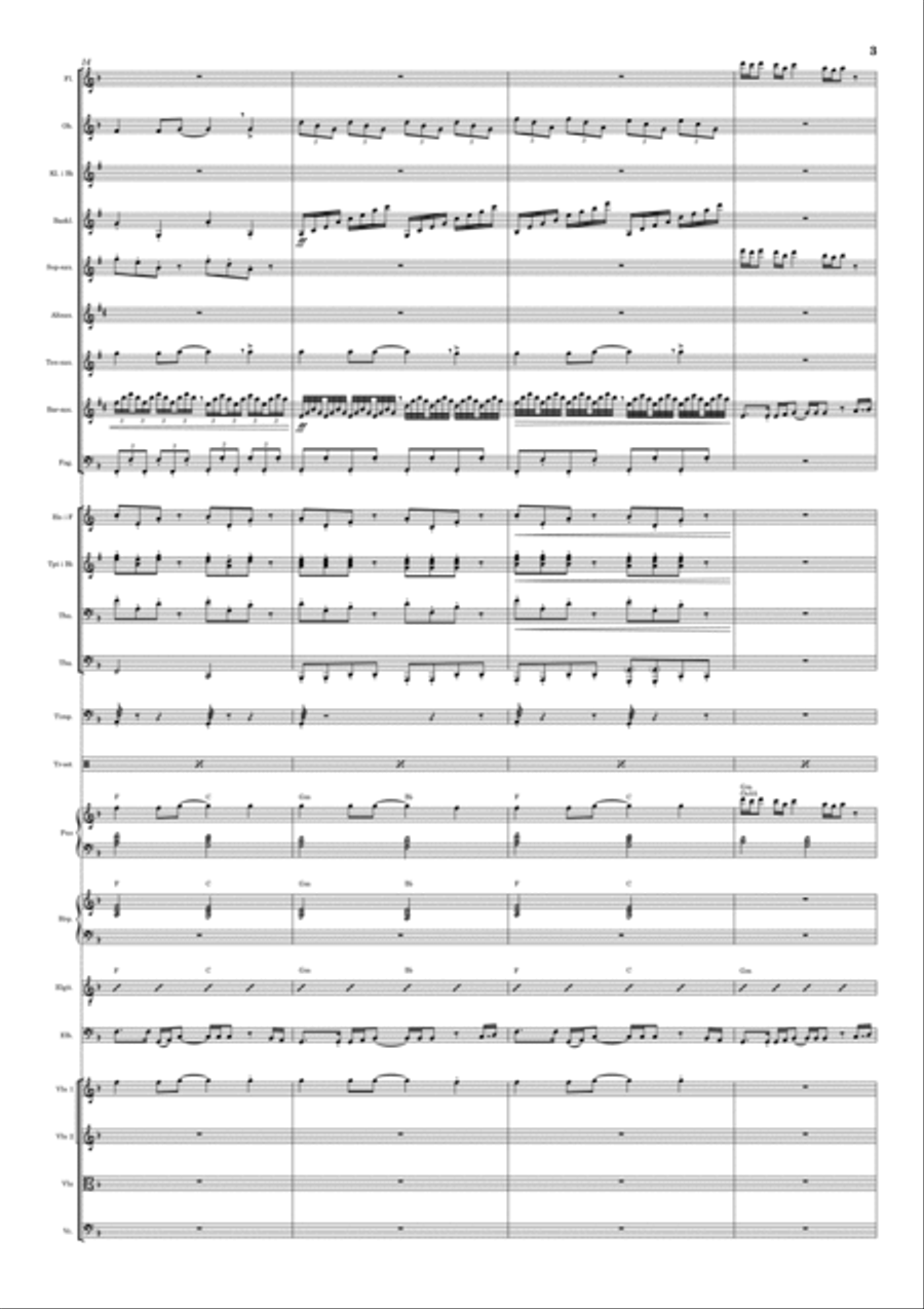 Paradise Full Orchestra scores gallery preview page 3