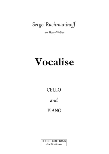 Vocalise (Rachmaninoff) for Cello and Piano image number null