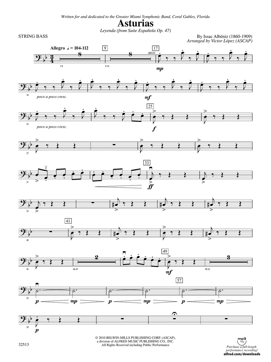 Asturias: String Bass