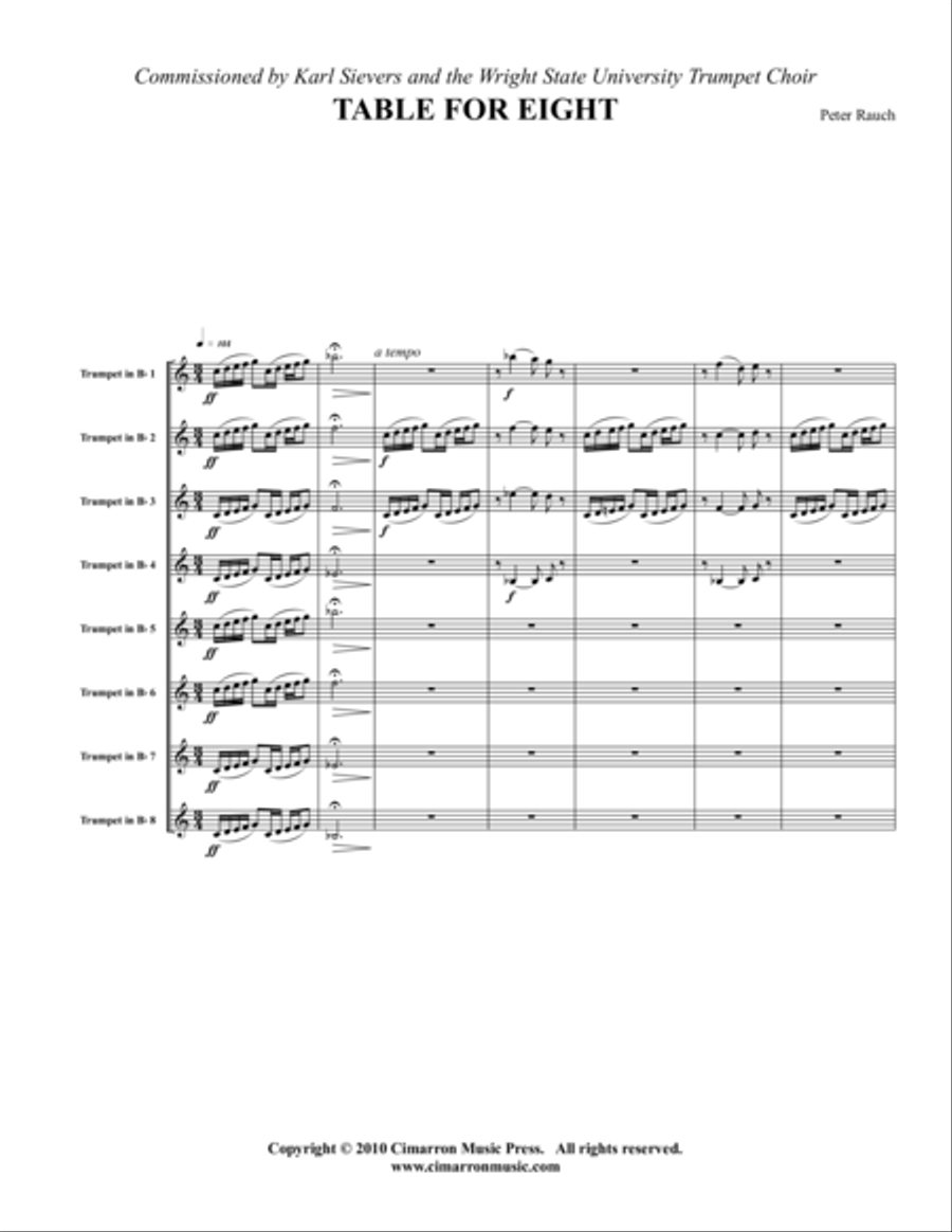Table for Eight Large Ensemble scores gallery preview page 1