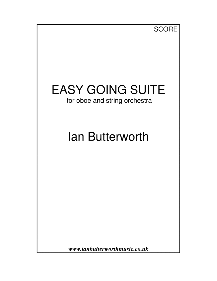 IAN BUTTERWORTH Easy Going Suite for oboe and strings Oboe scores gallery preview page 1