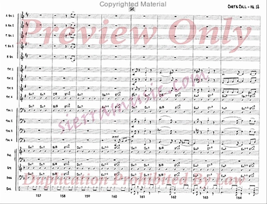 Chet's Call Big Band scores gallery preview page 19
