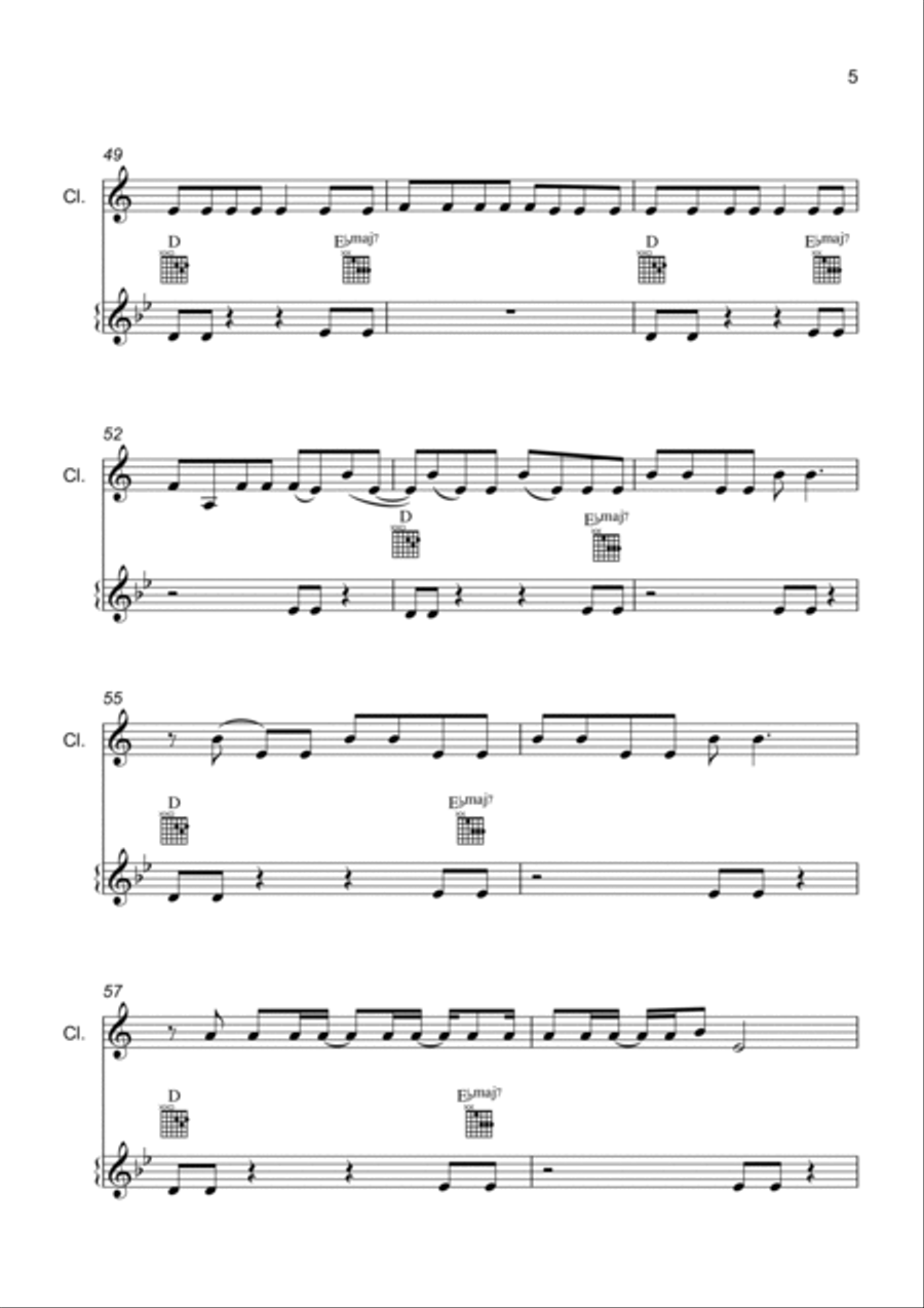 Unholy B-Flat Clarinet scores gallery preview page 5