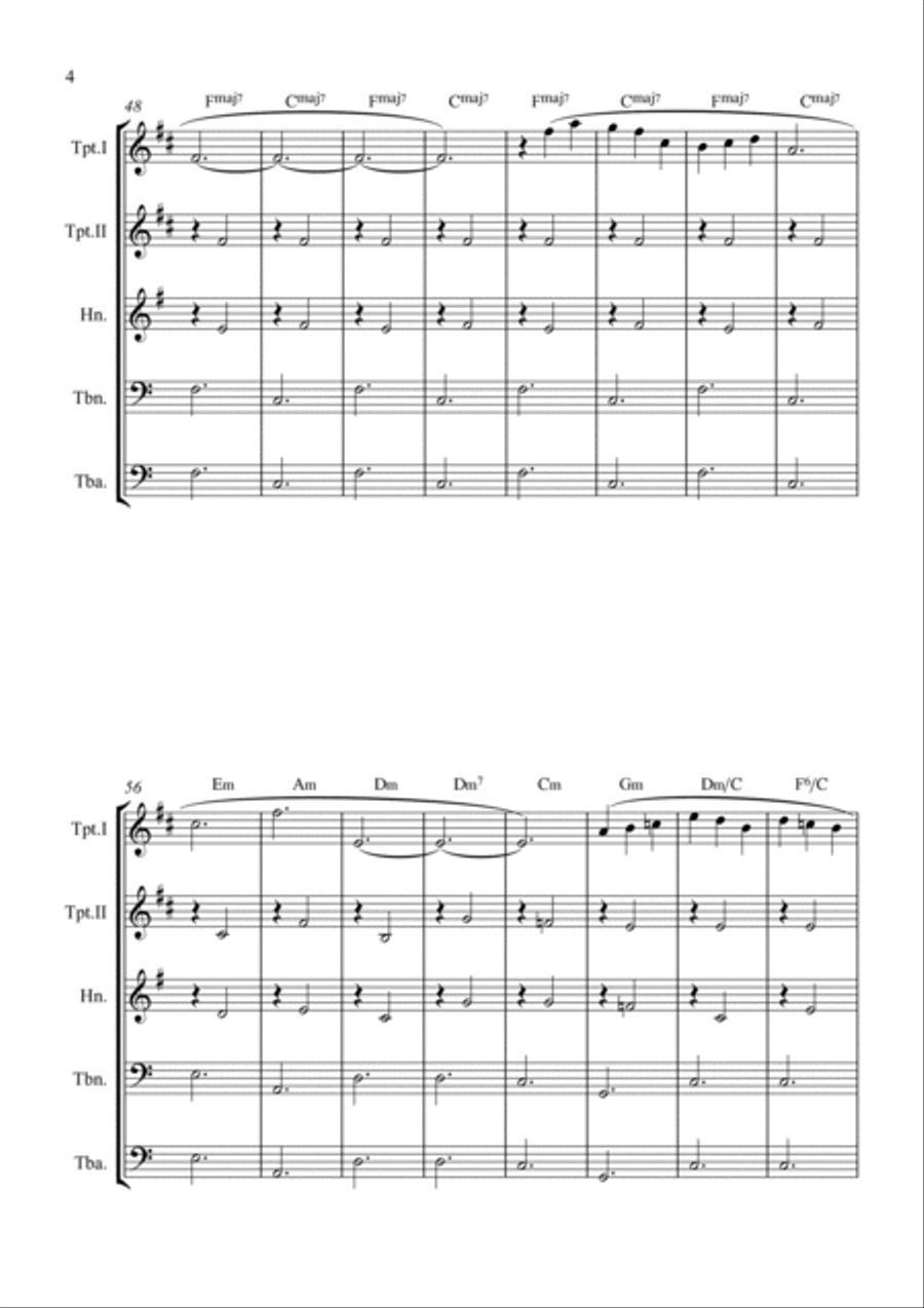 Gymnopédie No. 1 Brass Quintet scores gallery preview page 4