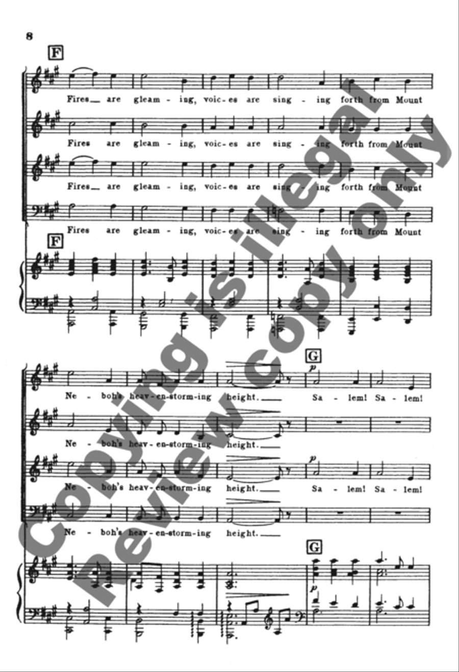 Onward, Ye Peoples! 4-Part scores gallery preview page 18