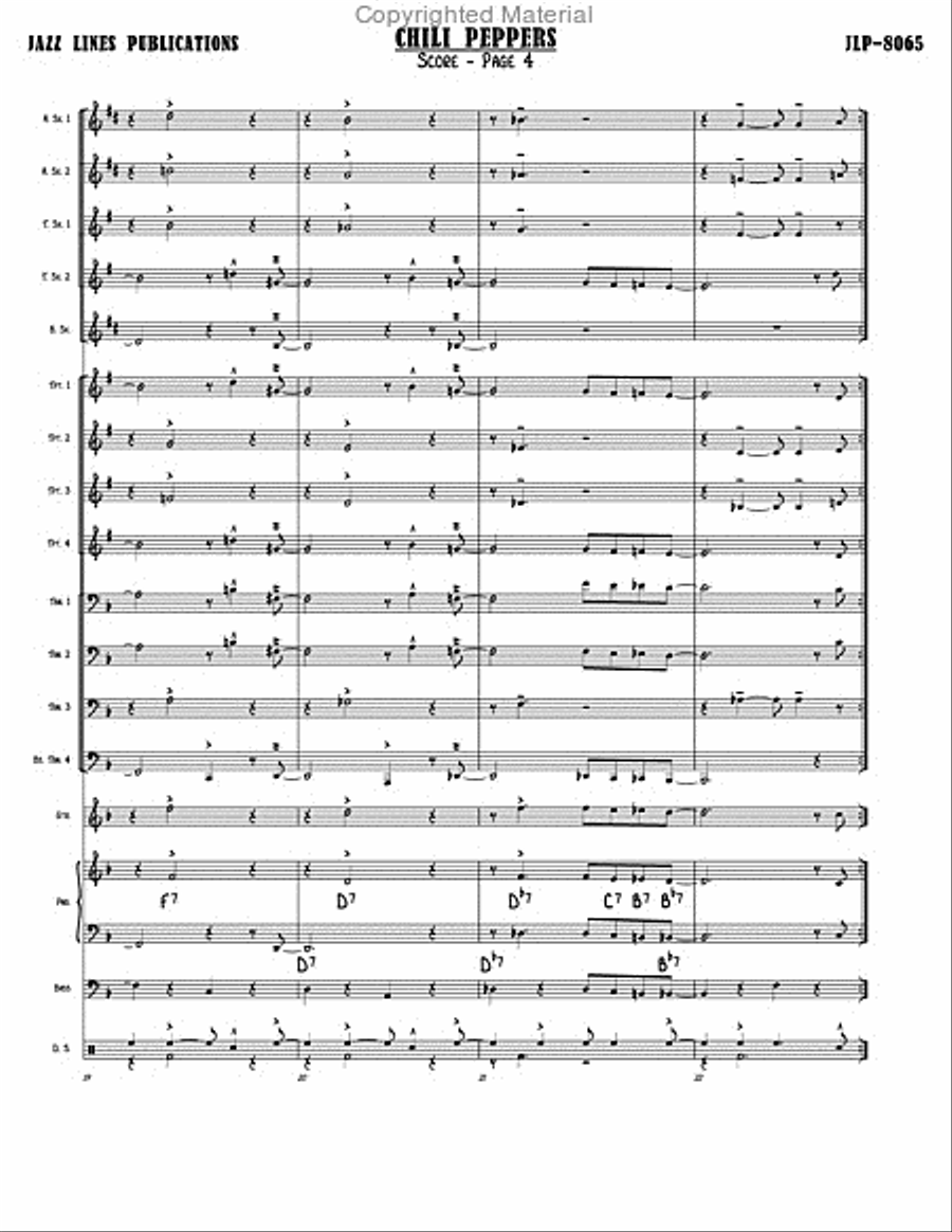 Chili Peppers Big Band scores gallery preview page 7