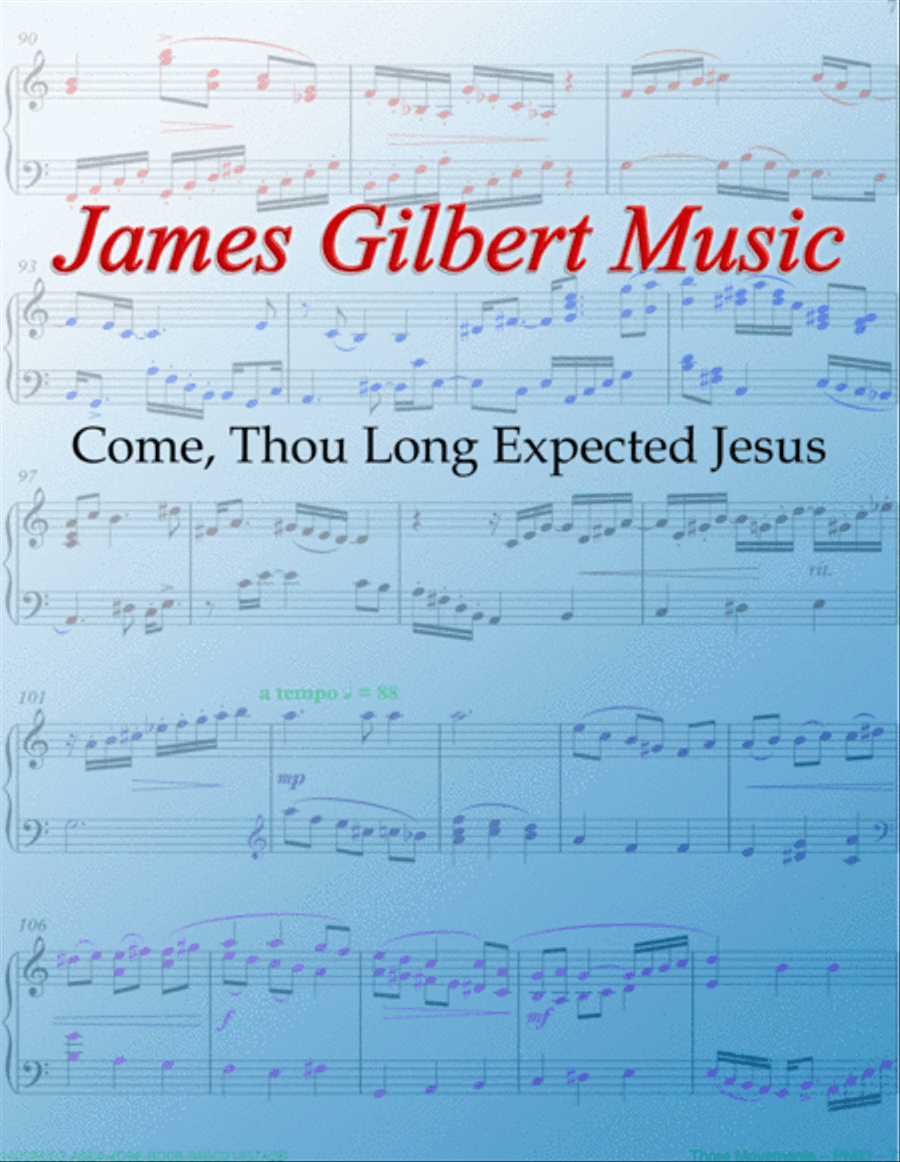 Come, Thou Long-Expected Jesus (STUTTGART) Piano Solo scores gallery preview page 1
