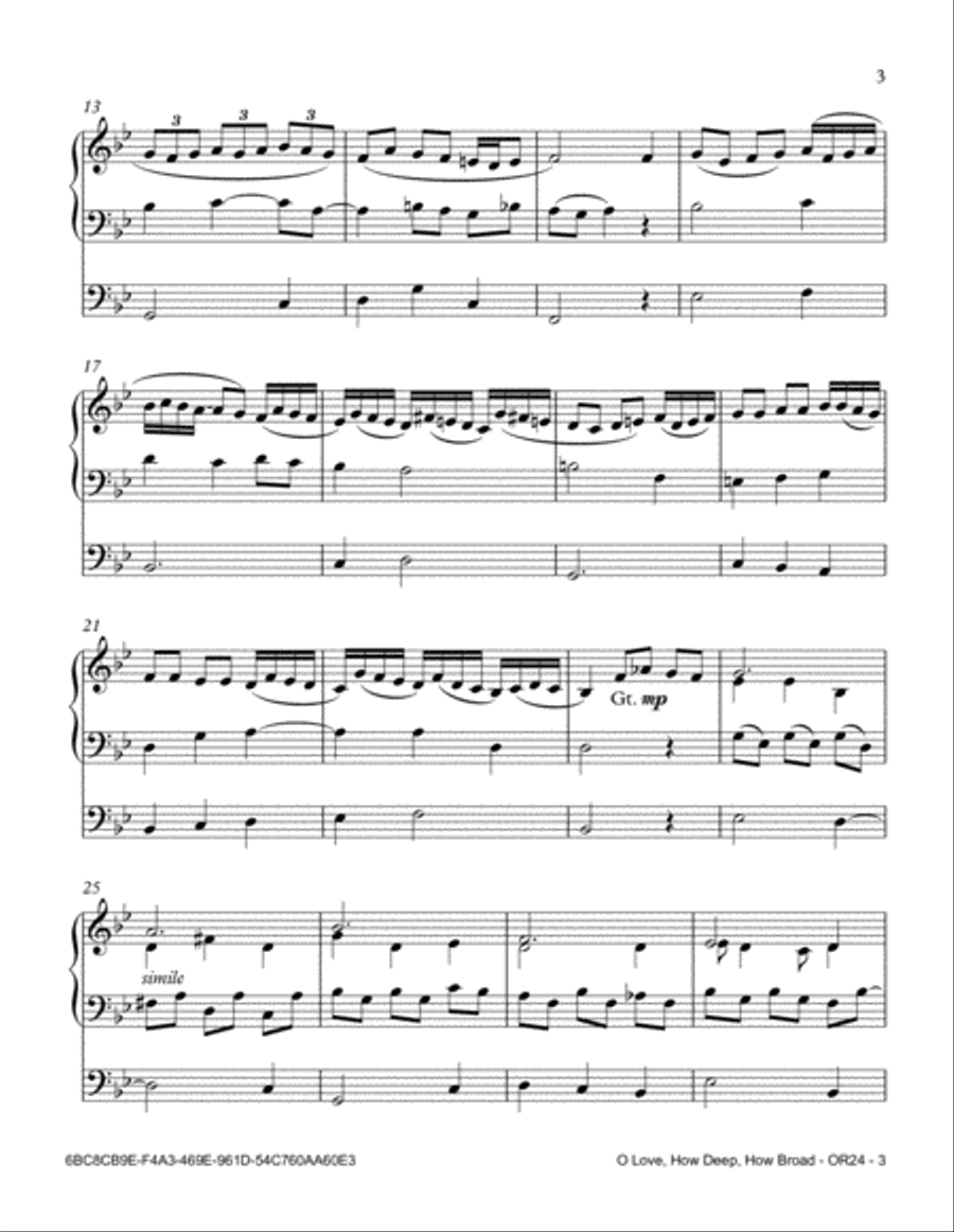 O Love, How Deep, How Broad Organ Solo scores gallery preview page 3