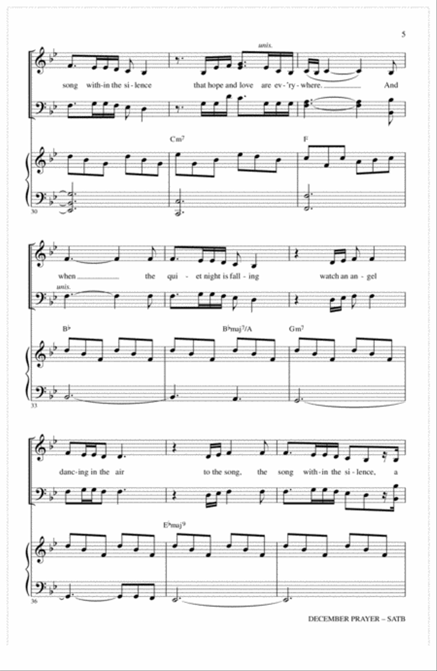 December Prayer 4-Part scores gallery preview page 4