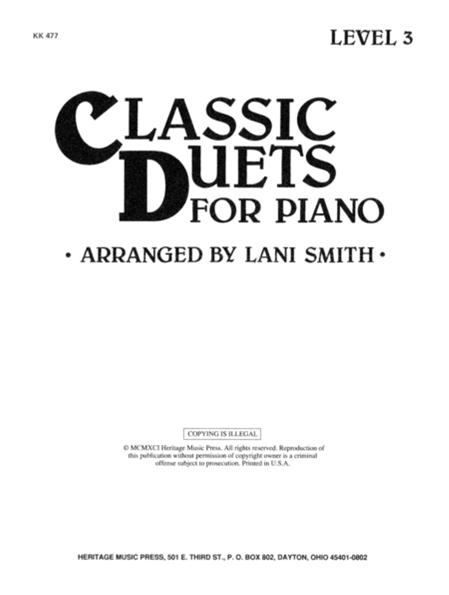 Classic Duets for Piano - Level 3 Piano Duet scores gallery preview page 3