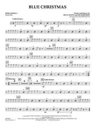 Blue Christmas (arr. Ted Ricketts) - Percussion 2