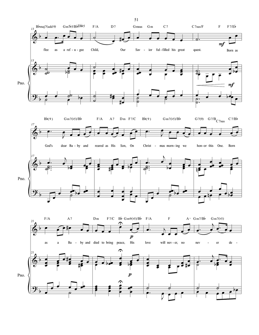 Born As God's Baby, a sacred Christmas vocal solo Voice Solo scores gallery preview page 3
