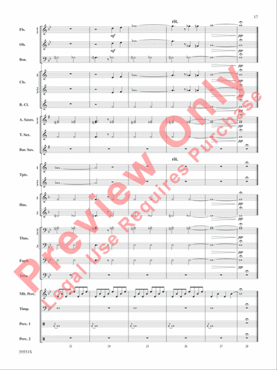 The Hobbit: An Unexpected Journey, Suite from Concert Band scores gallery preview page 18