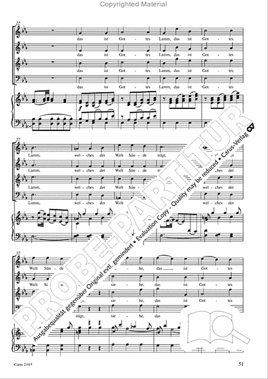 Carl Philipp Emanuel Bach & Gottfried August Homilius. Motets and Choruses Choir scores gallery preview page 53