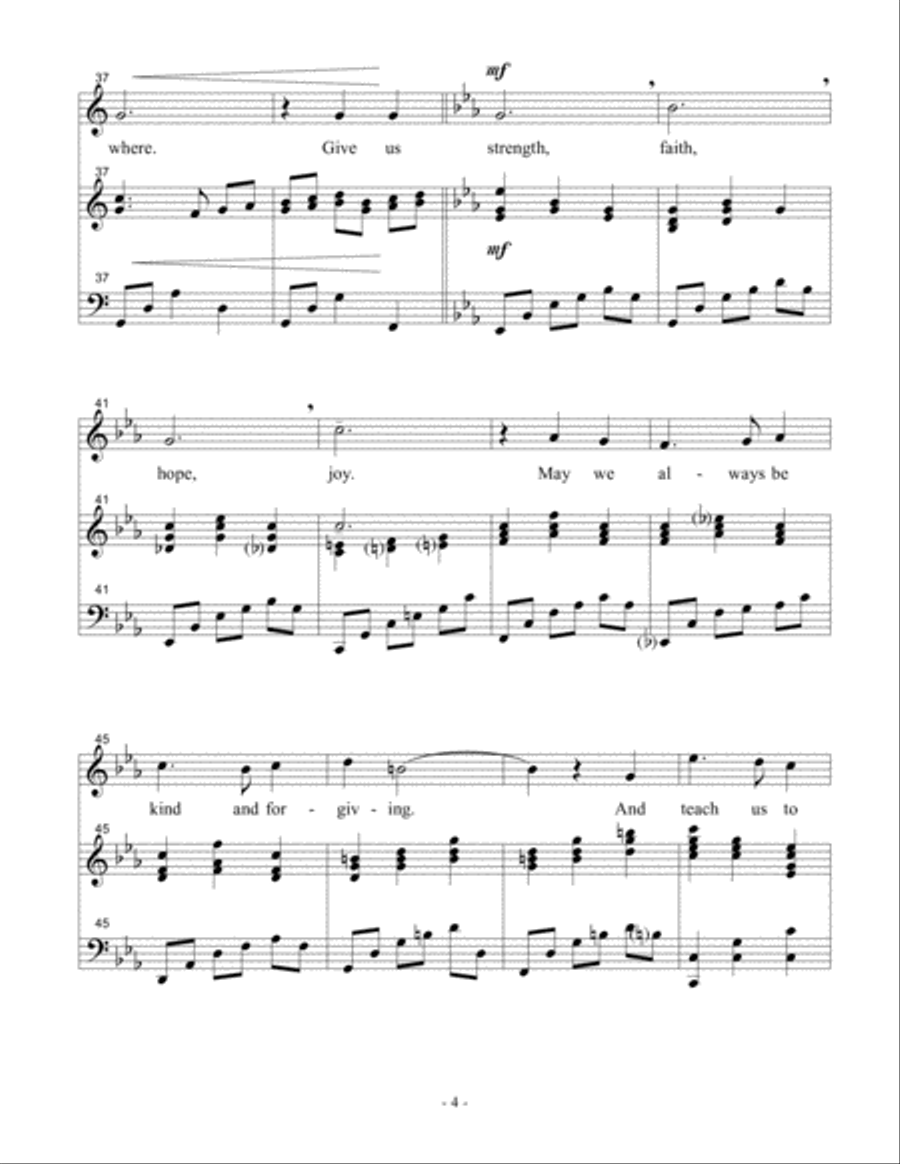 Wedding Prayer to God High Voice scores gallery preview page 4