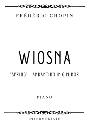 Book cover for Chopin - Andantino in G Minor (Wiosna-Spring) - Intermediate