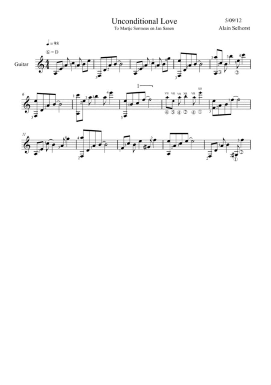 From the Heart for Solo Guitar Guitar Solo scores gallery preview page 3