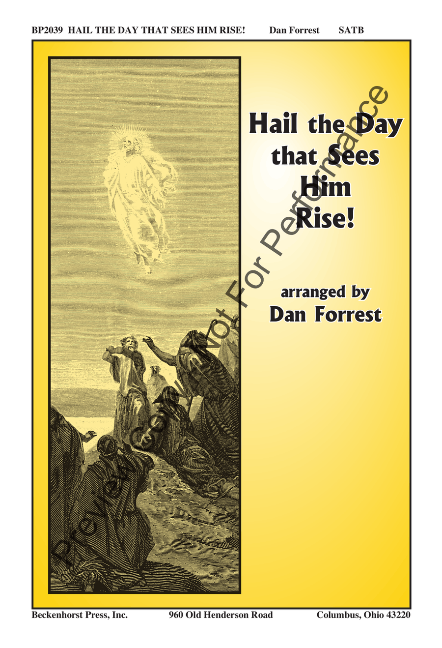 Hail the Day That Sees Him Rise - Forrest 4-Part scores gallery preview page 2
