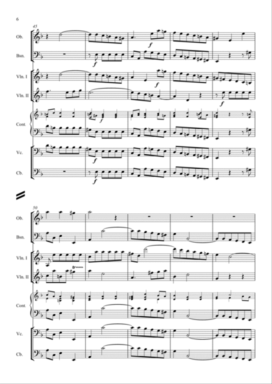 O Sing Unto The Lord, Anthem IV, full score Chamber Orchestra scores gallery preview page 6